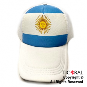 SOMB VISERA BANDERA ARGENTINA CON SOL CAP x 1